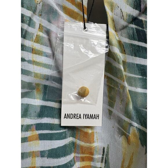 Andrea Iyamah Halima Crop Top Women’s Size Medium Abstract Bark - Picture 5 of 6